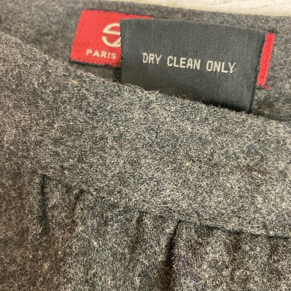 VTG SASSON 70’s Charcoal Gray Wool Blend Midi Skirt - Picture 7 of 8